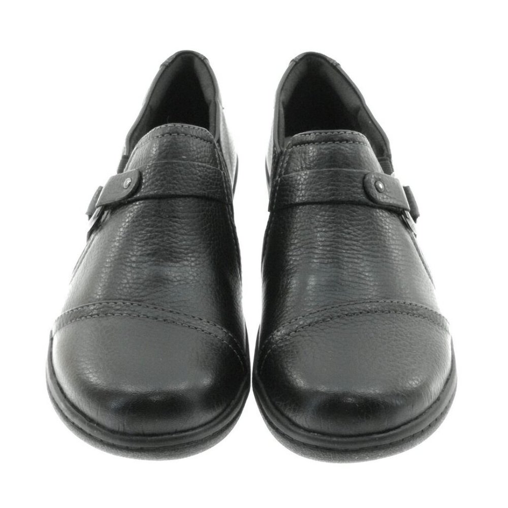 Collection by Clarks Women's Black Cheyn Fame Tumbled Leather Clogs Size 5 - Picture 4 of 4